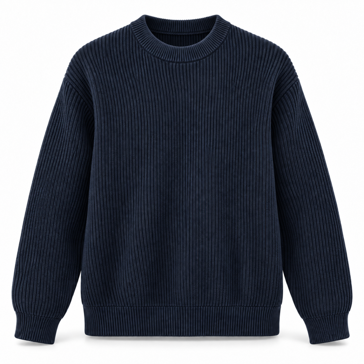 Cavendish Ribbed Crewneck Jumper